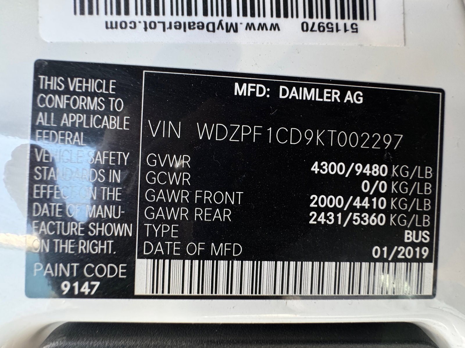 Used 2019 Mercedes-Benz Sprinter 2500 image 25