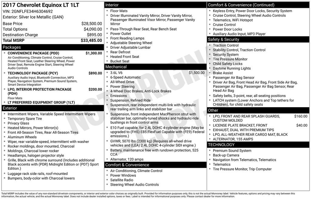 Used 2017 Chevrolet Equinox LT w/ Convenience Package image 8