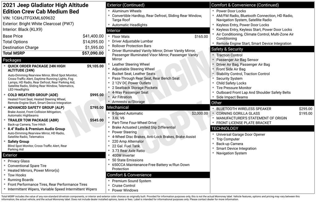 Used 2021 Jeep Gladiator Overland image 5