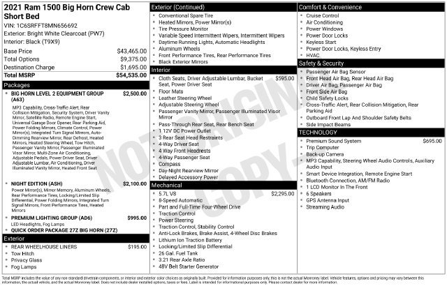 Used 2021 RAM 1500 Big Horn AWD/4WD image 8