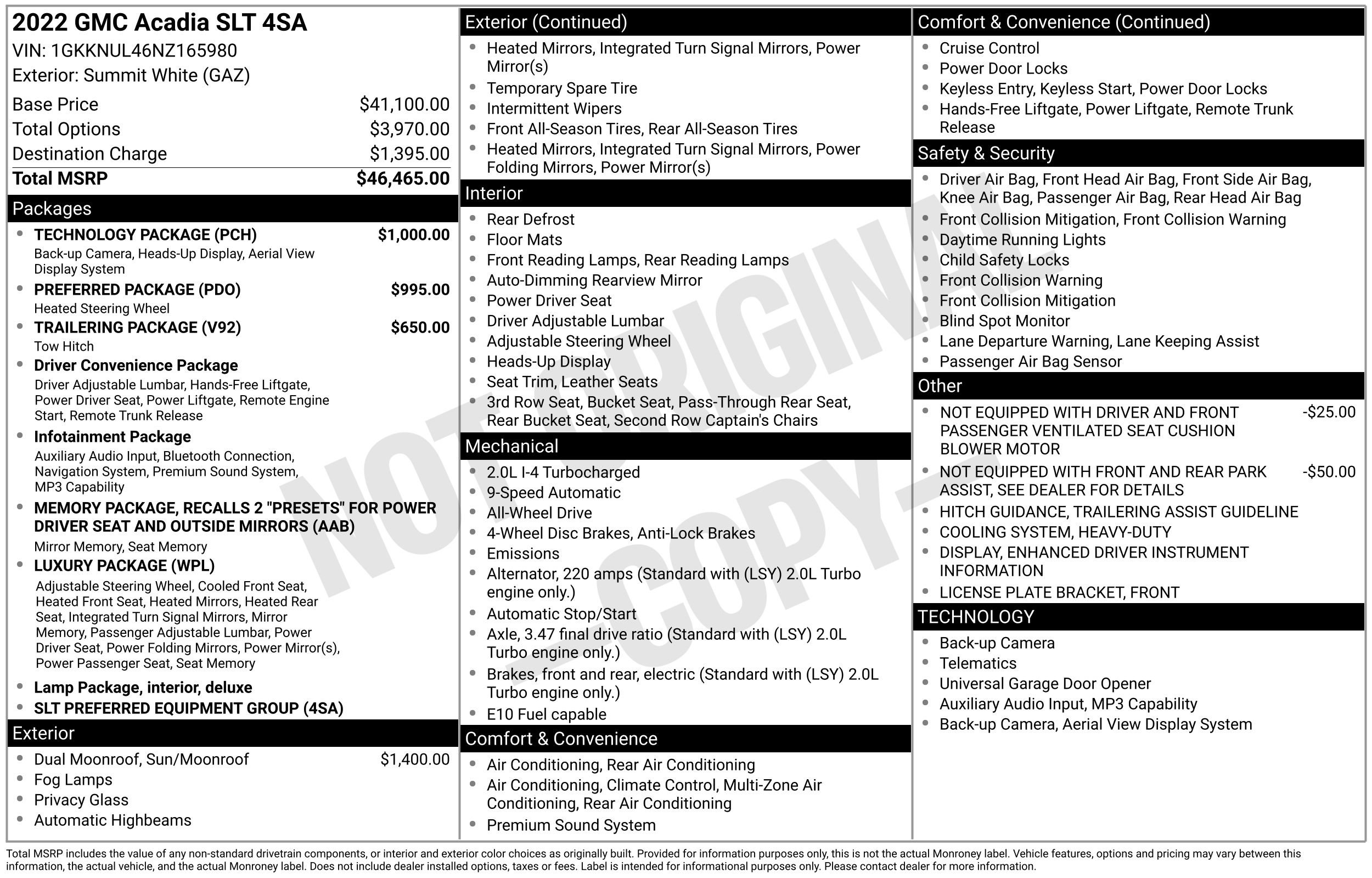 Used 2022 GMC Acadia SLT w/ Technology Package AWD/4WD image 8