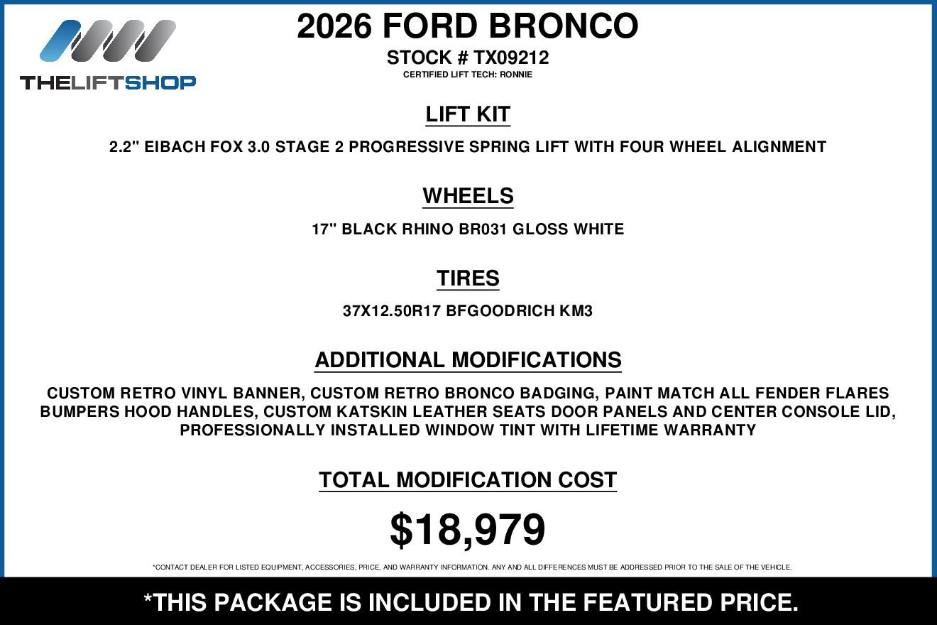 Used 2026 Ford Bronco Heritage Edition AWD/4WD image 2