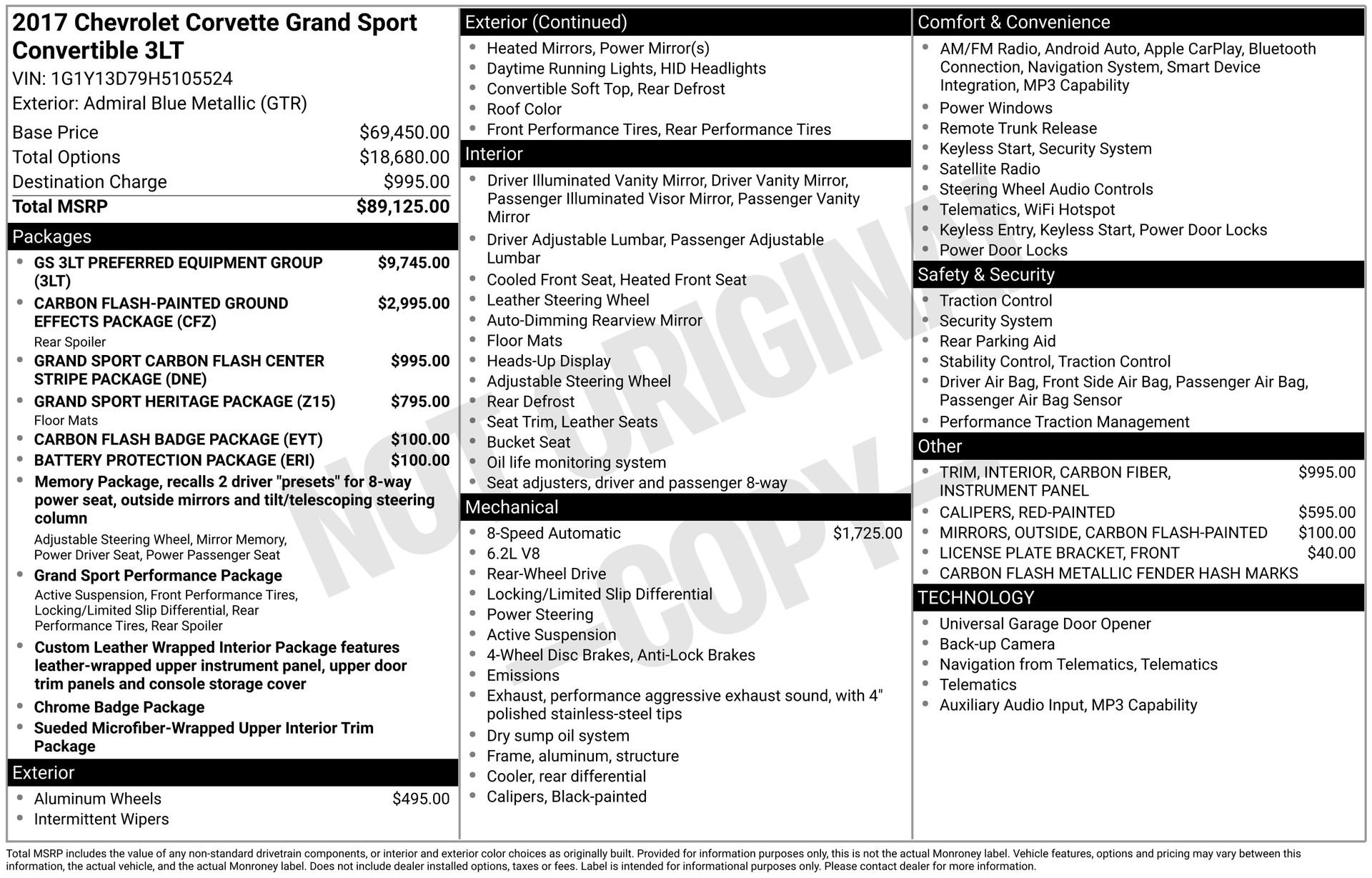 Used 2017 Chevrolet Corvette Grand Sport RWD image 3