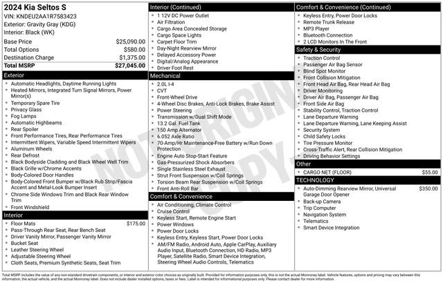 Certified 2024 Kia Seltos S image 26