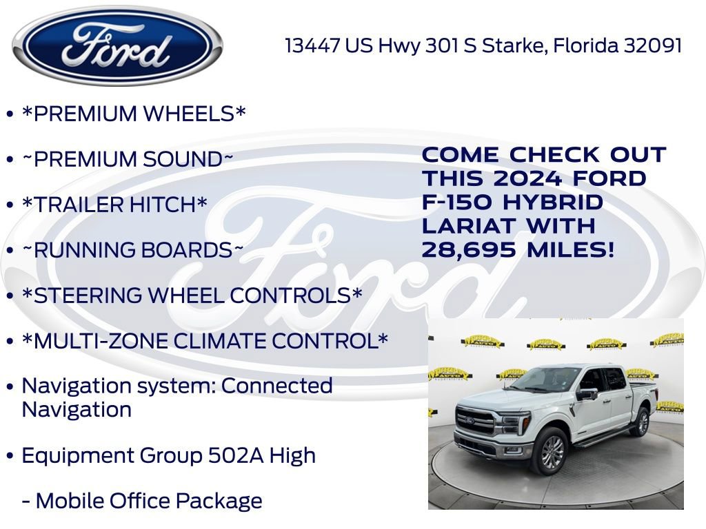 Certified 2024 Ford F150 Lariat w/ Equipment Group 502A High image 17