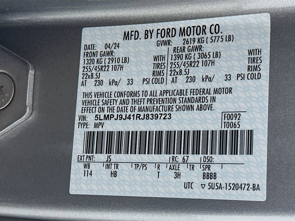 Used 2024 Lincoln Nautilus Black Label w/ Jet Appearance Package (87T) image 35