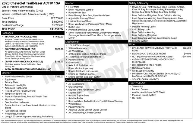 Used 2023 Chevrolet TrailBlazer ACTIV w/ Technology Package image 31