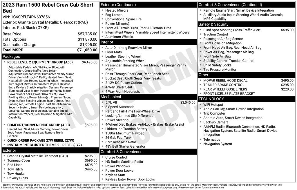 Used 2023 RAM 1500 Rebel w/ Rebel Level 2 Equipment Group AWD/4WD image 4