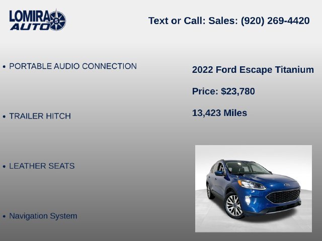 Used 2022 Ford Escape Titanium w/ Class II Trailer Tow Package AWD/4WD image 21