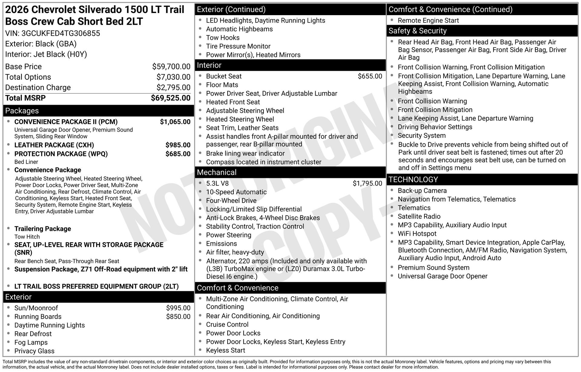 New 2026 Chevrolet Silverado 1500 LT Trail Boss w/ Convenience Package II AWD/4WD image 3