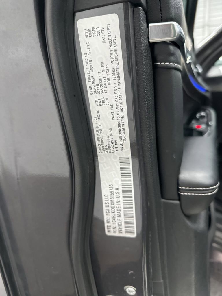 Used 2021 Jeep Grand Cherokee L Overland w/ Luxury Tech Group IV image 37