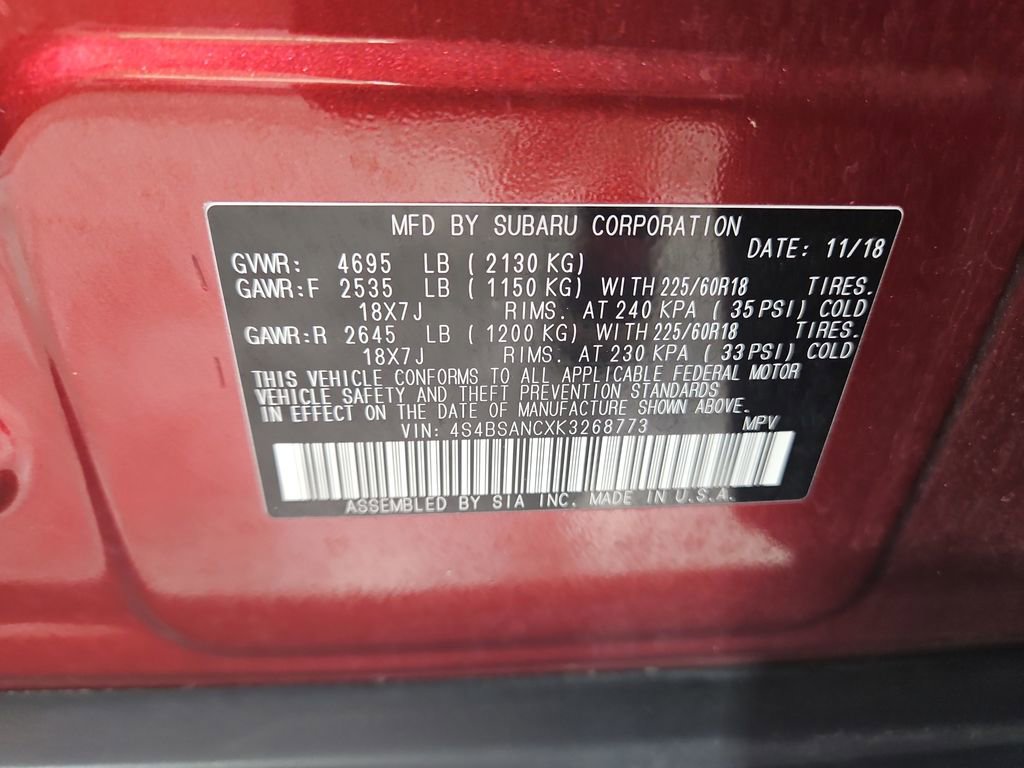 Used 2019 Subaru Outback 2.5i Limited AWD/4WD image 31