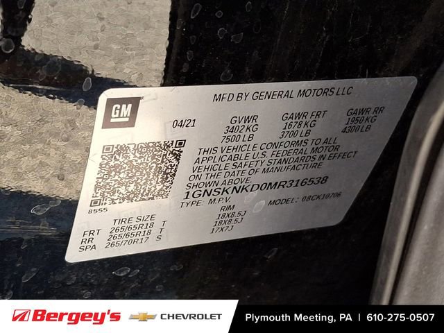 Certified 2021 Chevrolet Tahoe LT AWD/4WD image 30