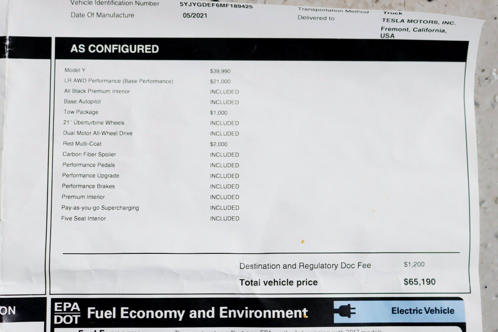 Used 2021 Tesla Model Y Performance AWD/4WD image 2