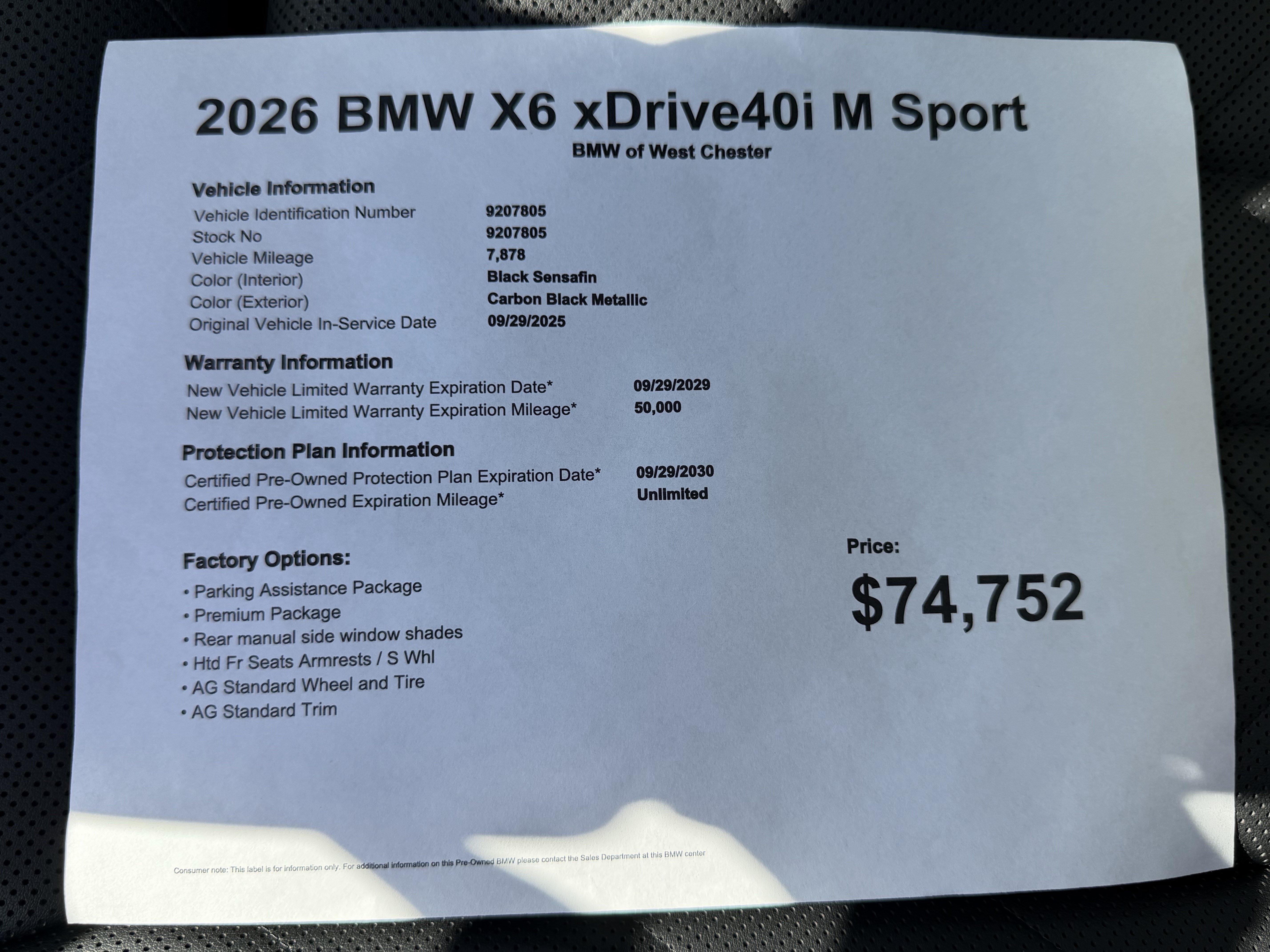 Certified 2026 BMW X6 xDrive40i AWD/4WD image 20