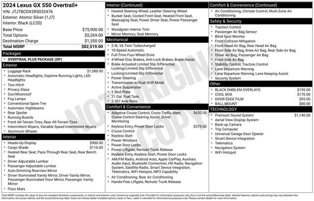 Certified 2024 Lexus GX 550 AWD/4WD image 43
