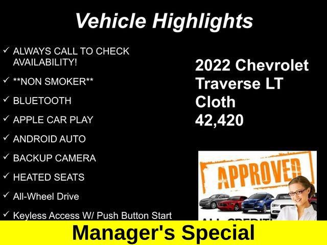 Used 2022 Chevrolet Traverse LT w/ LPO, Floor Liner Package image 10