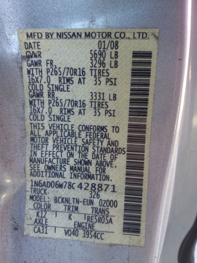 Used 2008 Nissan Frontier SE w/ Tow Hitch Pkg image 29