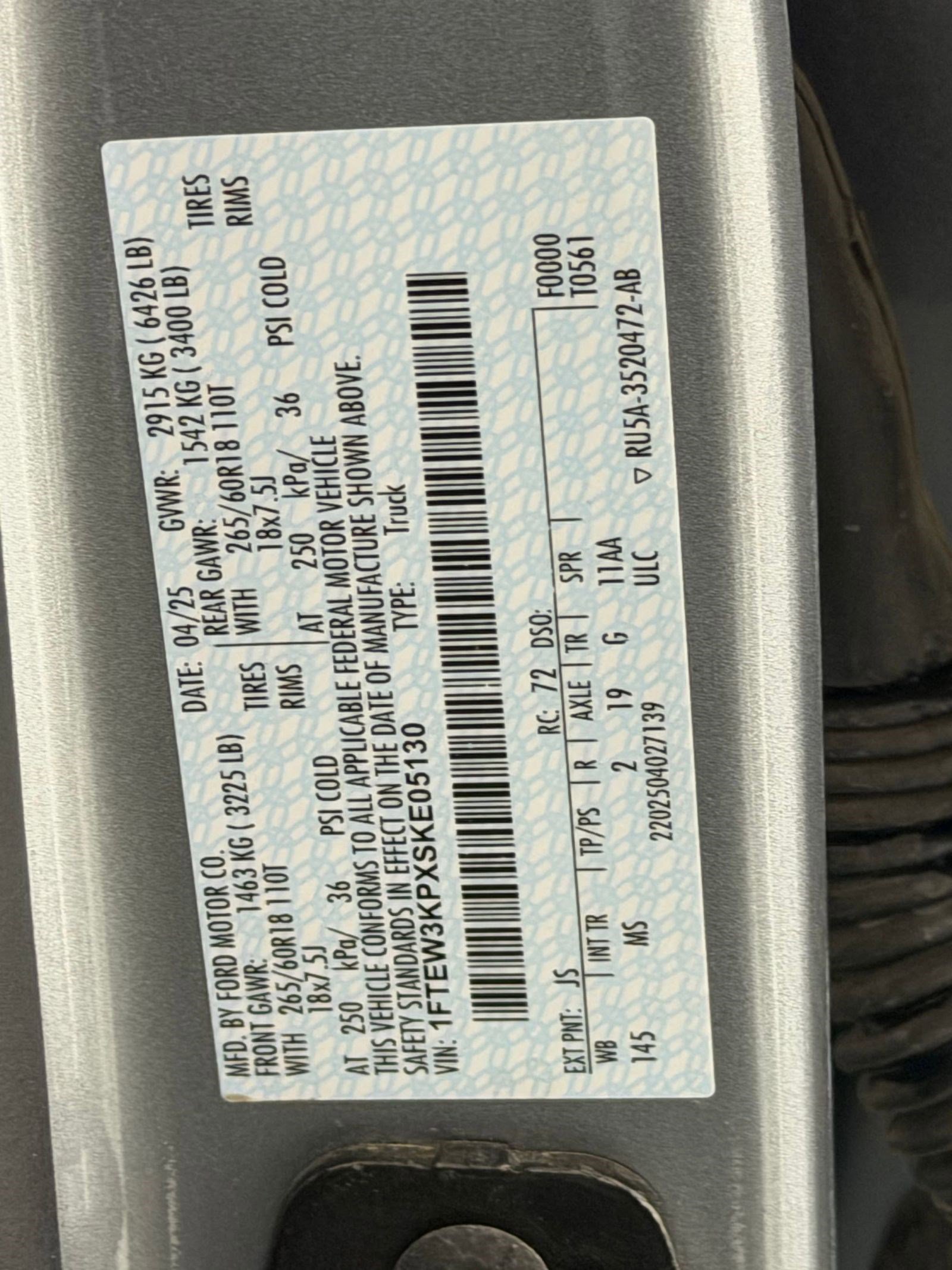 Used 2025 Ford F150 XLT w/ Equipment Group 301A Standard image 18