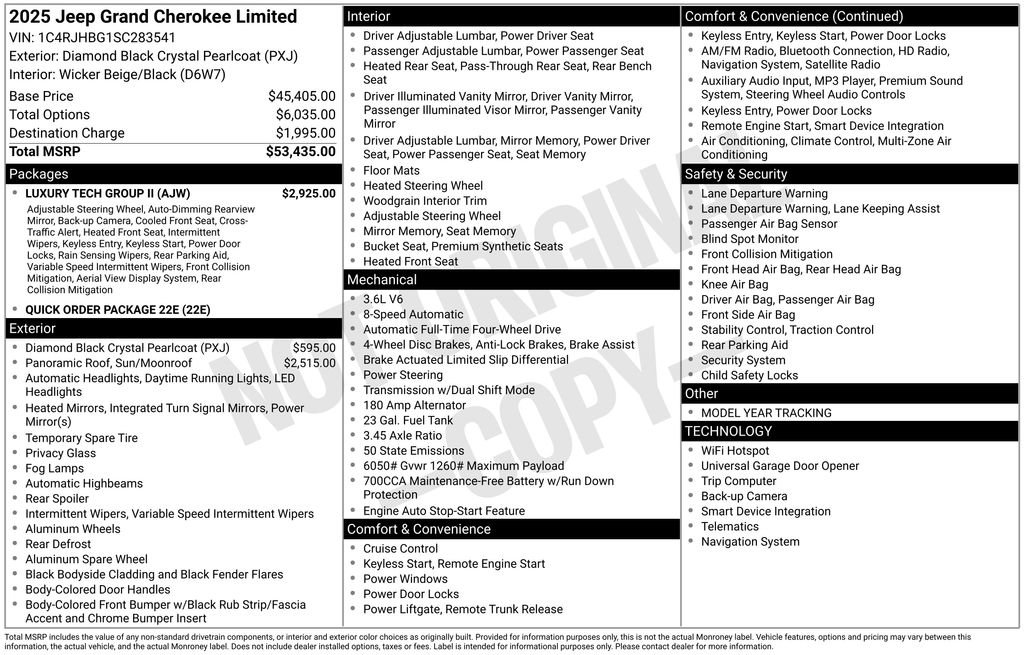 Certified 2025 Jeep Grand Cherokee Limited w/ Luxury Tech Group II image 45