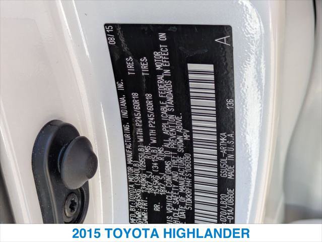 Used 2015 Toyota Highlander XLE FWD image 26