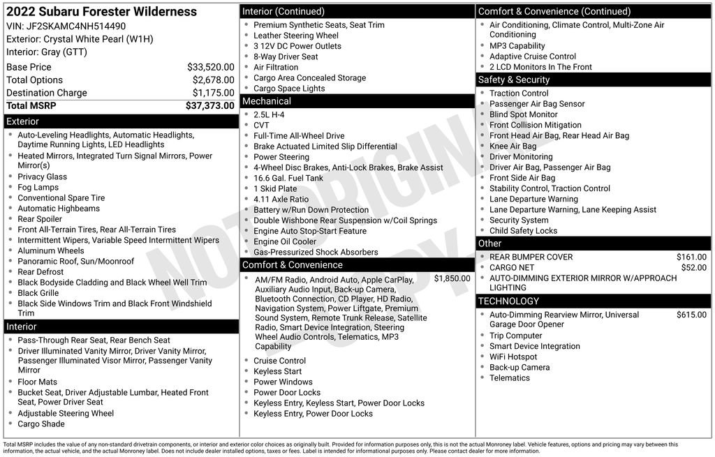 Used 2022 Subaru Forester Wilderness AWD/4WD image 5