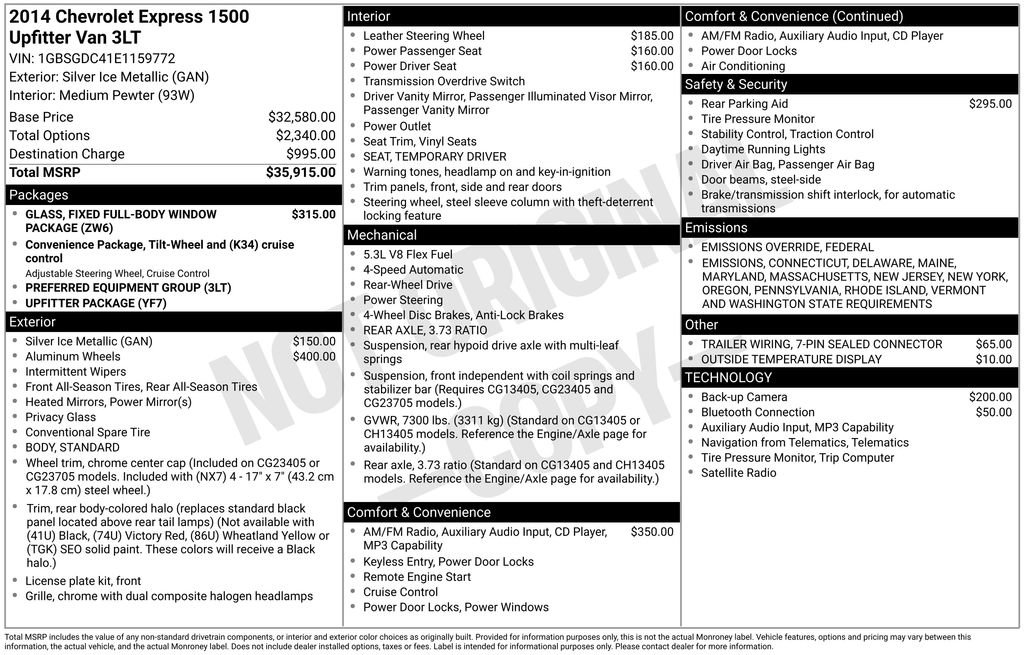 Used 2014 Chevrolet Express 1500 image 34