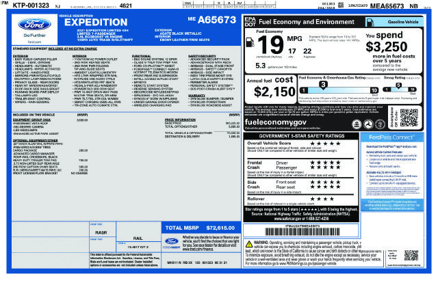 Certified 2021 Ford Expedition Limited AWD/4WD image 41