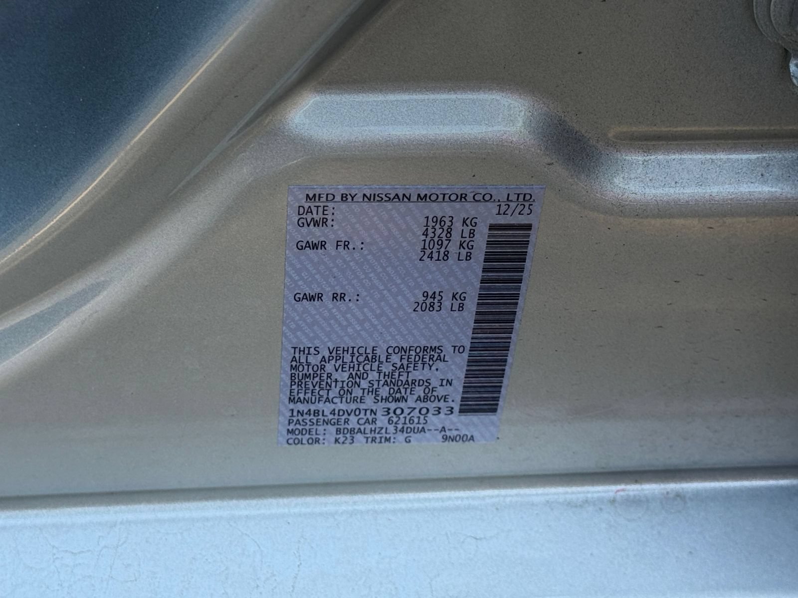 Used 2026 Nissan Altima 2.5 SV FWD image 28