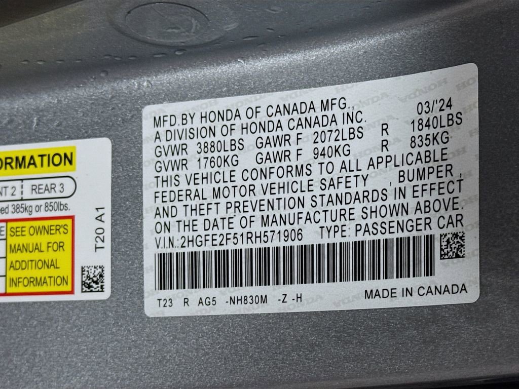 Used 2024 Honda Civic Sport image 32