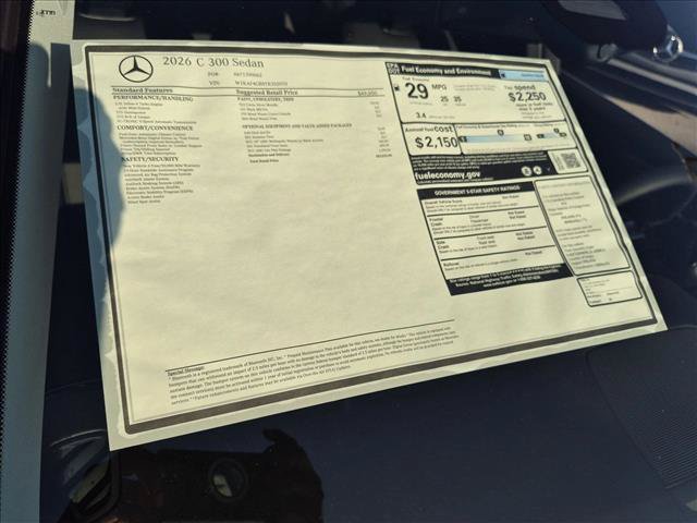 New 2026 Mercedes-Benz C 300 Sedan image 16