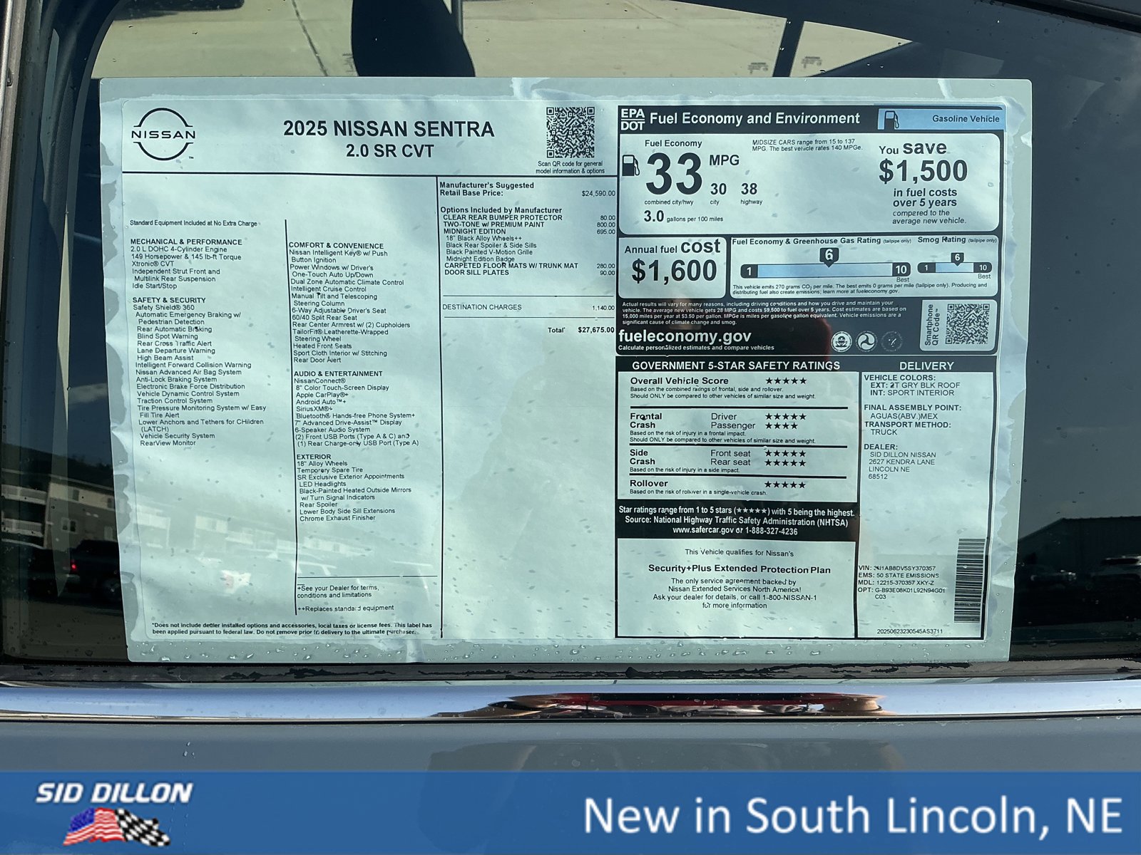 New 2025 Nissan Sentra SR w/ Midnight Edition image 13