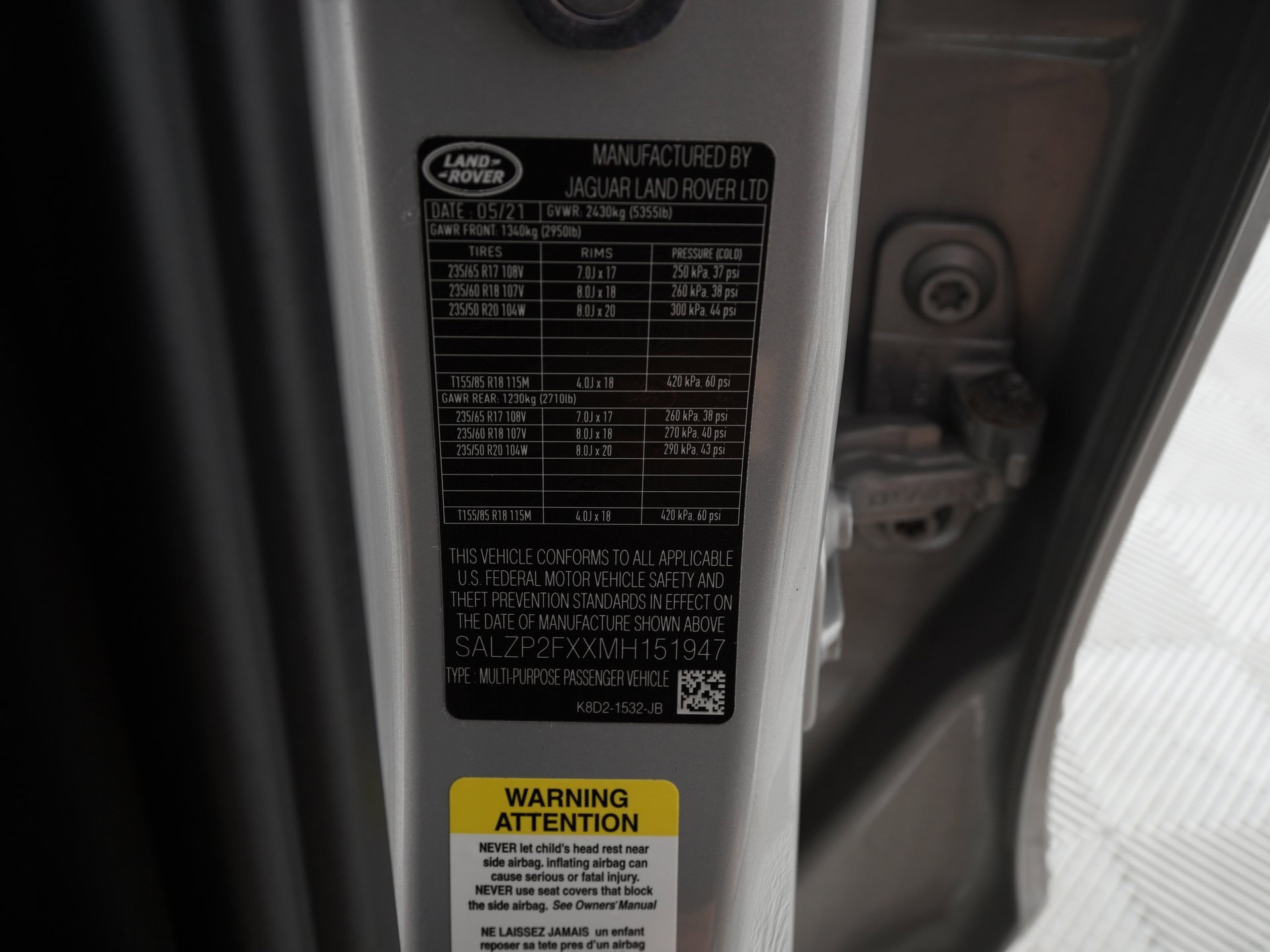 Used 2021 Land Rover Range Rover Evoque SE image 33