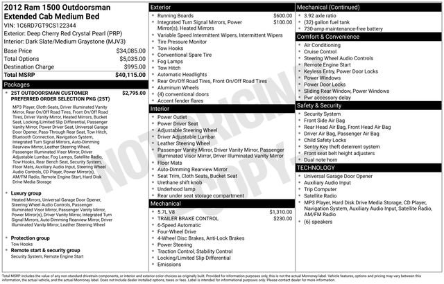 Used 2012 RAM 1500 Outdoorsman AWD/4WD image 4