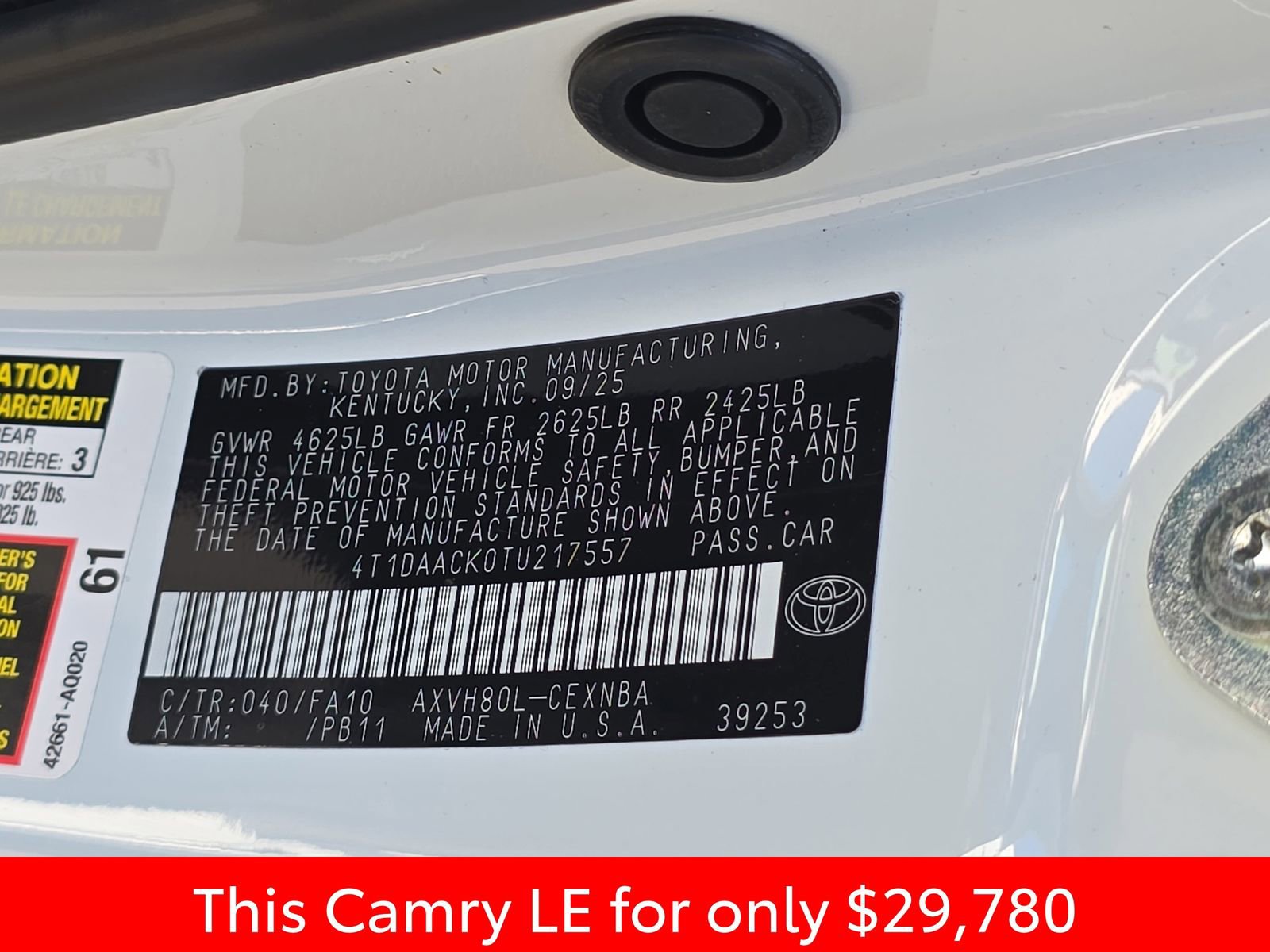 Used 2026 Toyota Camry LE w/ Convenience Package FWD image 40
