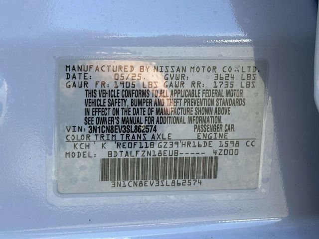 New 2025 Nissan Versa SV w/ Trunk Package FWD image 24