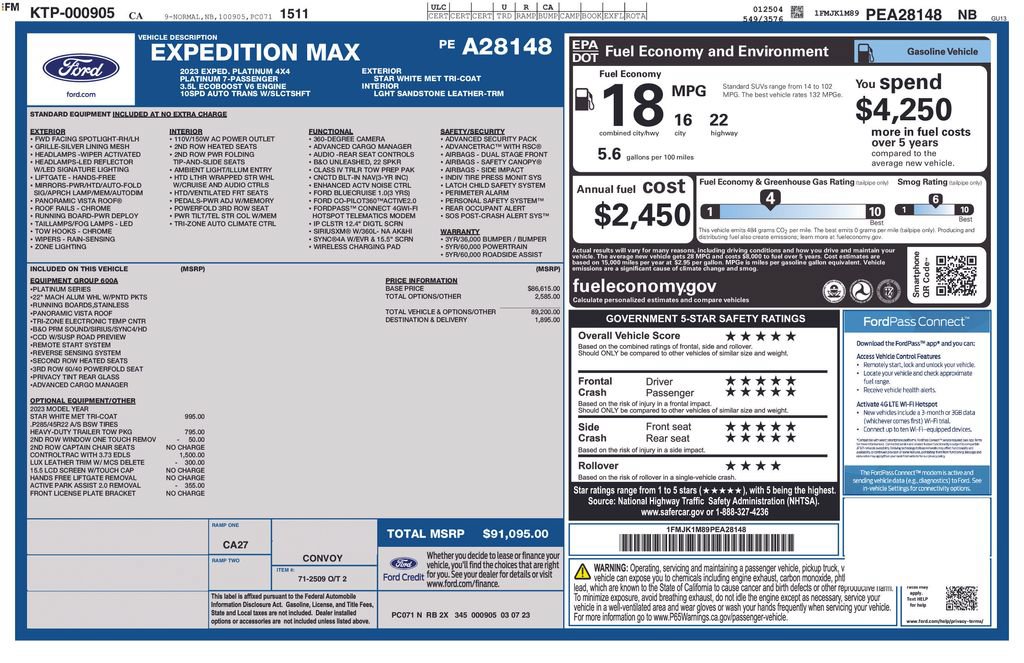 Used 2023 Ford Expedition Max Platinum AWD/4WD image 25