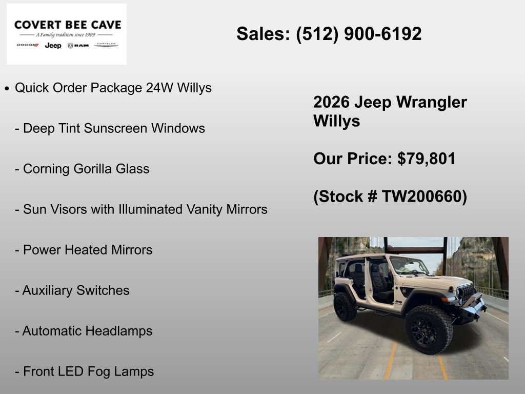 New 2026 Jeep Wrangler Unlimited Sport AWD/4WD image 12