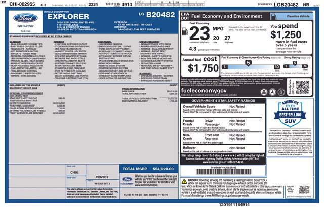 Used 2020 Ford Explorer Limited w/ Class III Trailer Tow Package AWD/4WD image 18