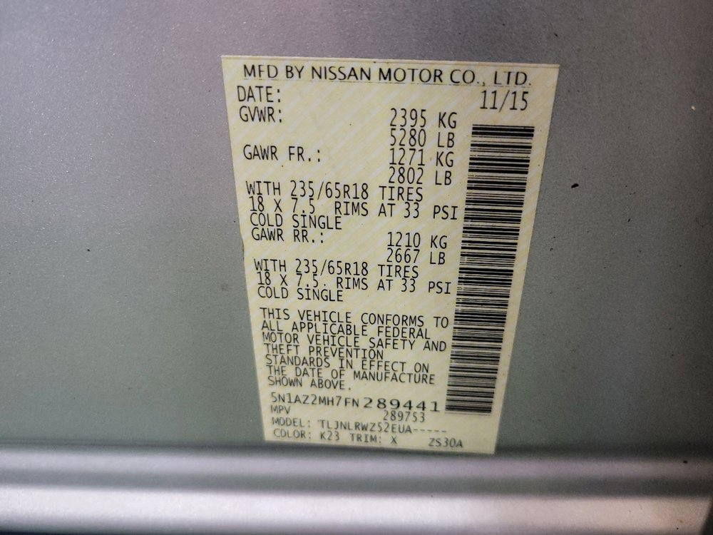 Used 2015 Nissan Murano SL AWD/4WD image 33