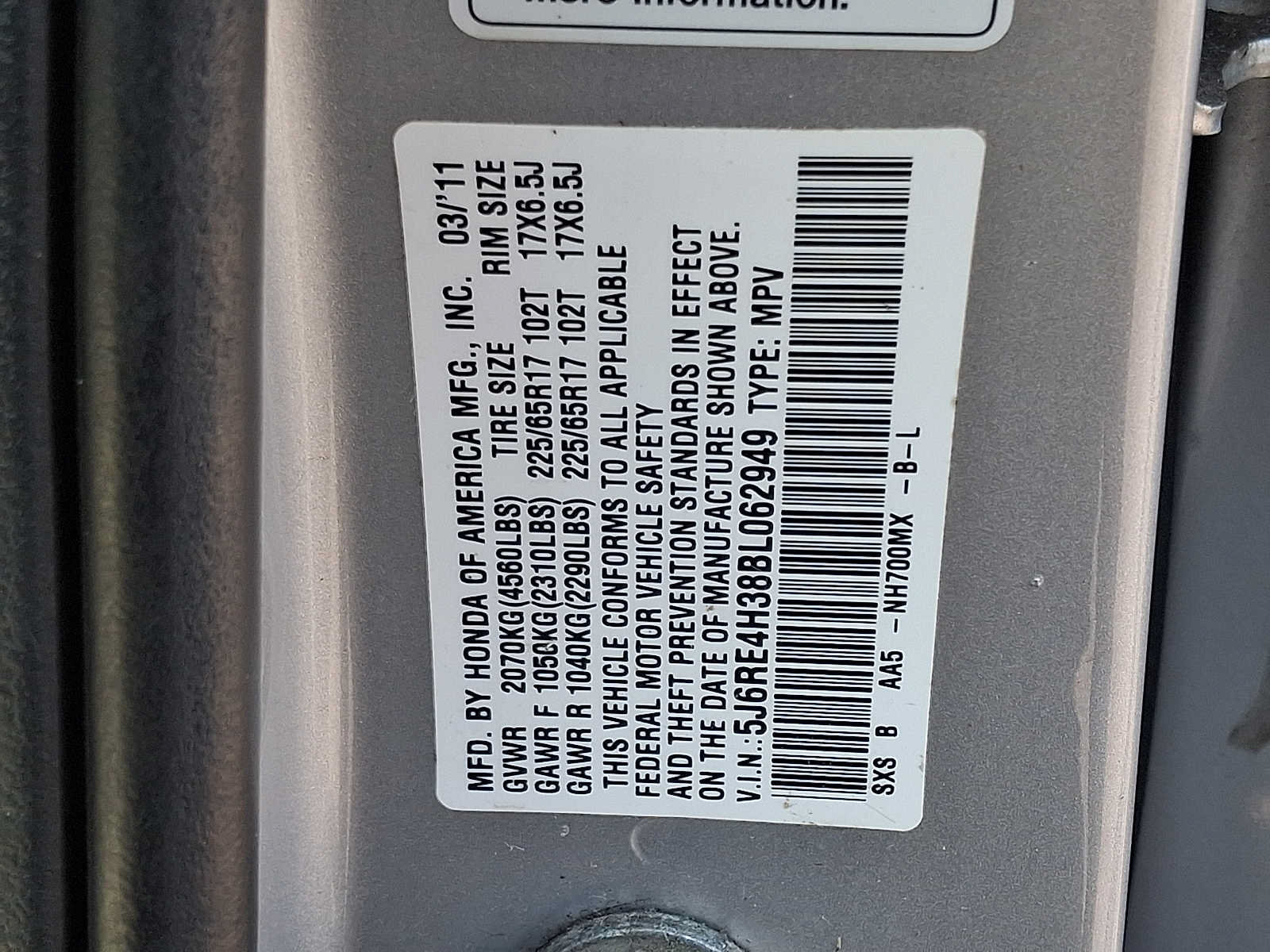 Used 2011 Honda CR-V LX image 25