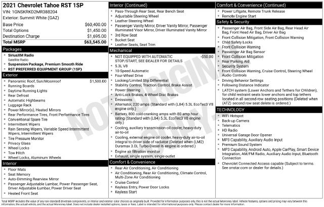 Used 2021 Chevrolet Tahoe RST AWD/4WD image 13