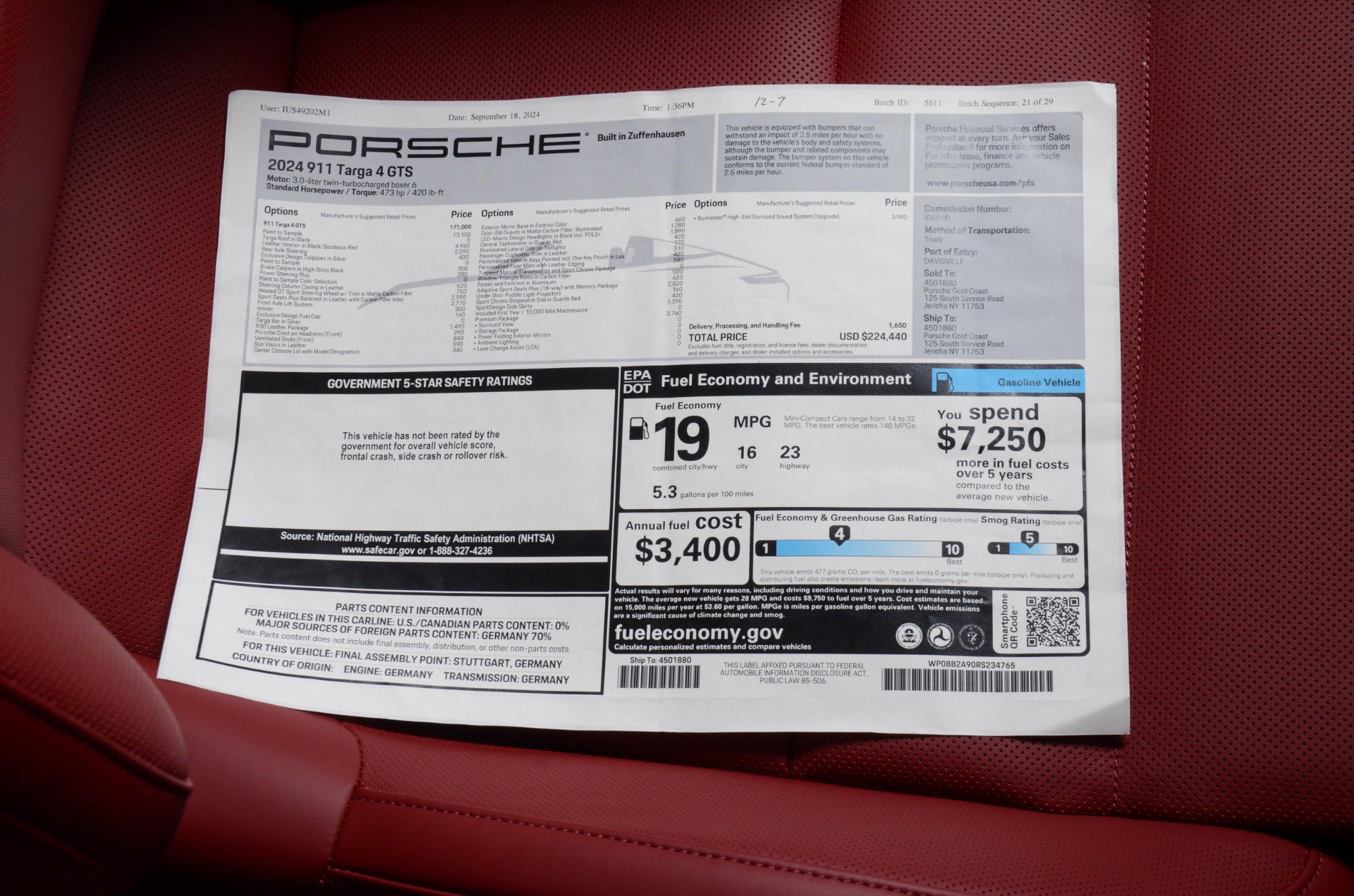 Used 2024 Porsche 911 Targa 4 GTS image 30