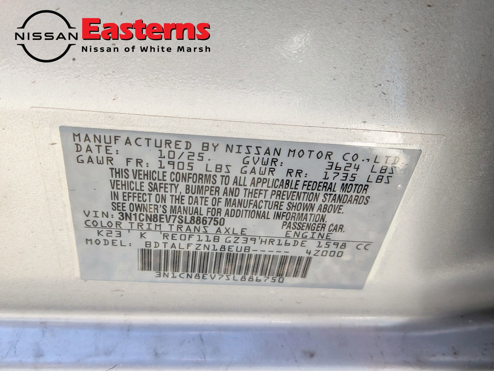 New 2025 Nissan Versa SV w/ Trunk Package image 31