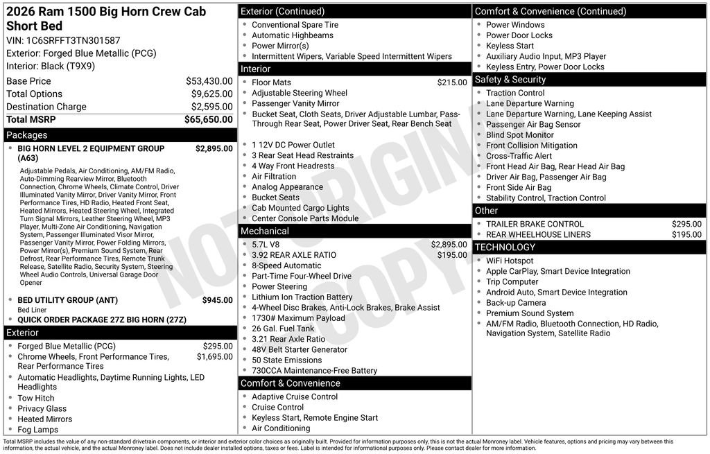 New 2026 RAM 1500 Big Horn image 4