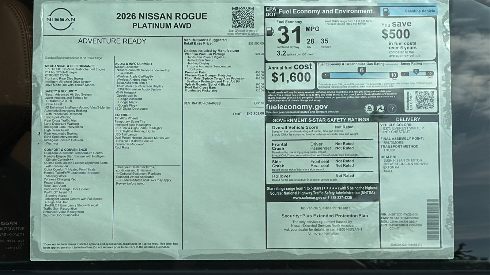 New 2026 Nissan Rogue Platinum image 17