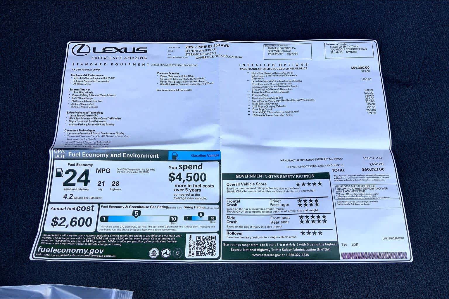 New 2026 Lexus RX 350 Premium AWD/4WD image 22