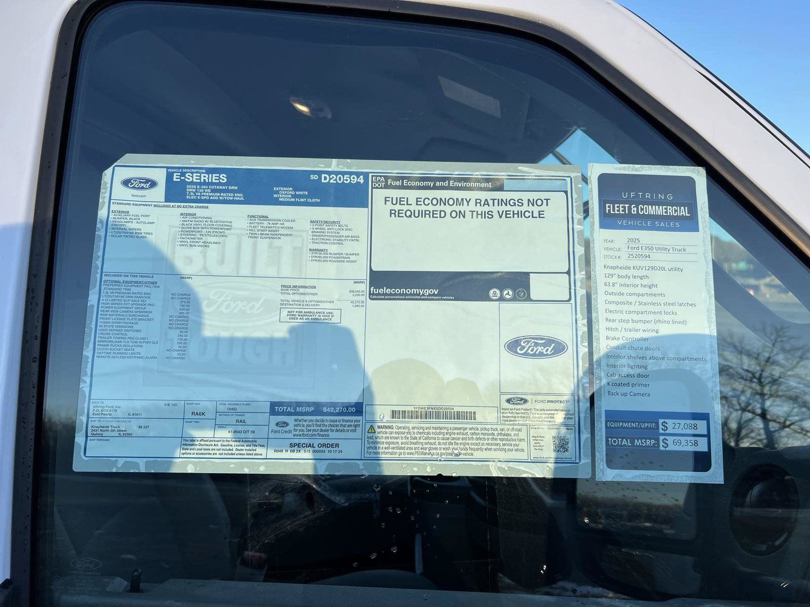 New 2025 Ford E-350 and Econoline 350 Super Duty w/ Power Equipment Group RWD image 14