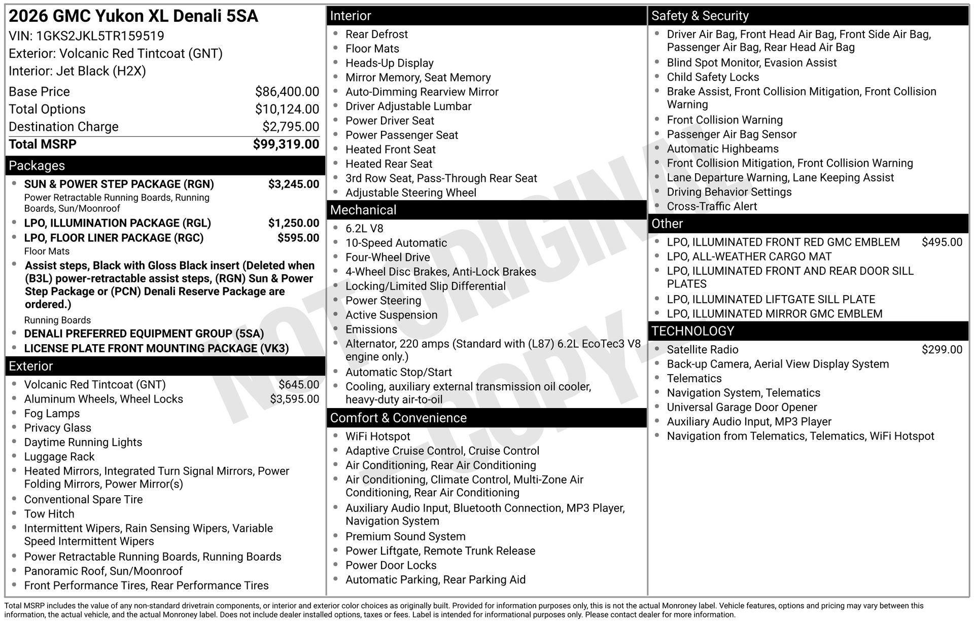 New 2026 GMC Yukon XL Denali w/ Sun & Power Step Package image 3