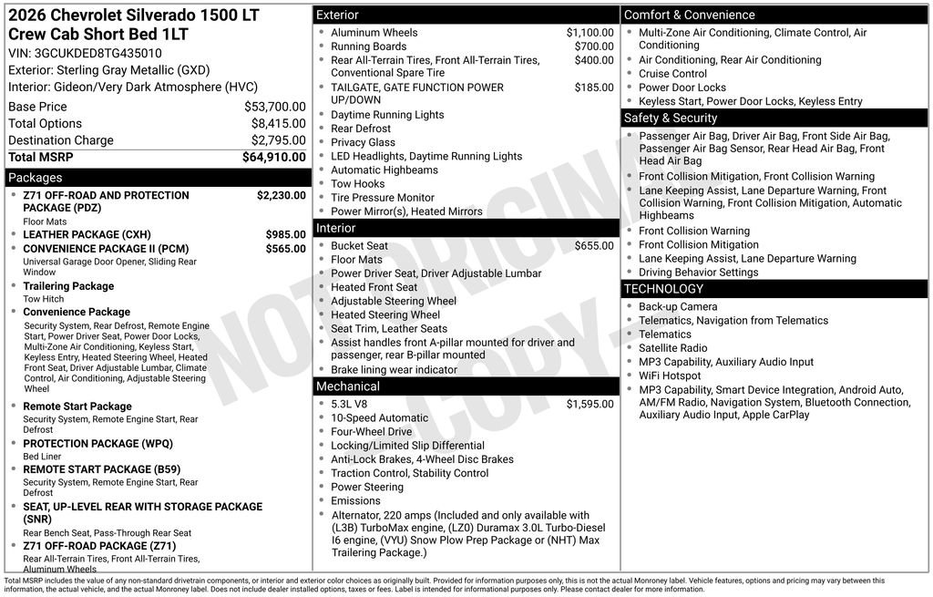 Used 2026 Chevrolet Silverado 1500 LT AWD/4WD image 18